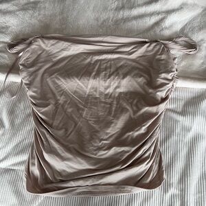 Hello Molly Beige Off-Shoulder Blouse